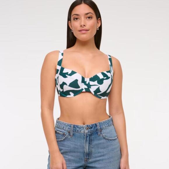 NWT Abercrombie & Fitch 2-Piece Bikini Top & Bottoms Curve Love Women’s Medium - Picture 13 of 15